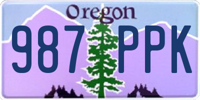 OR license plate 987PPK