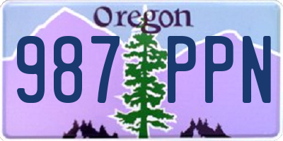 OR license plate 987PPN