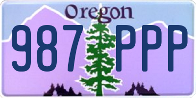 OR license plate 987PPP