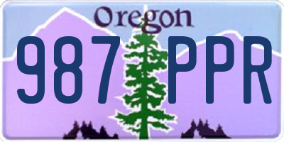 OR license plate 987PPR
