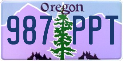 OR license plate 987PPT