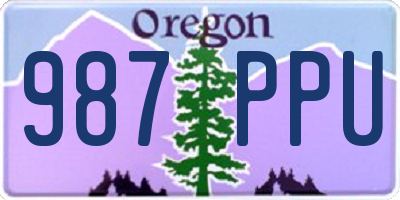 OR license plate 987PPU