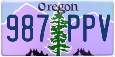 OR license plate 987PPV