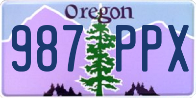 OR license plate 987PPX