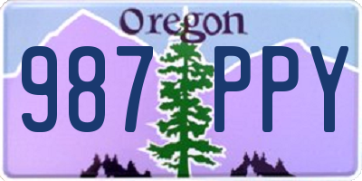 OR license plate 987PPY