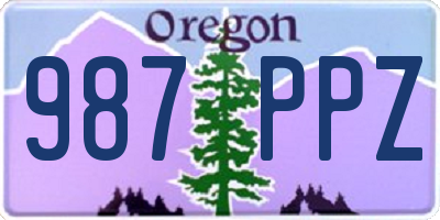 OR license plate 987PPZ