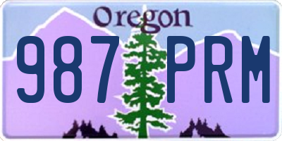 OR license plate 987PRM