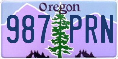 OR license plate 987PRN