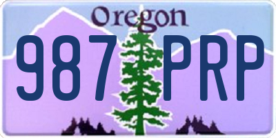 OR license plate 987PRP