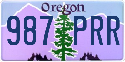 OR license plate 987PRR