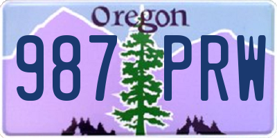 OR license plate 987PRW