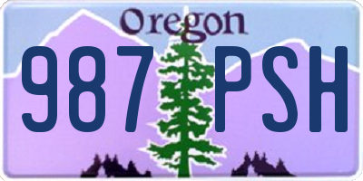 OR license plate 987PSH