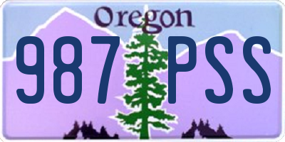 OR license plate 987PSS