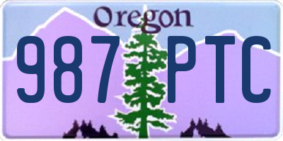 OR license plate 987PTC