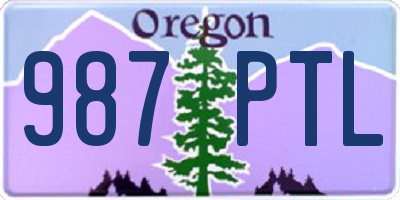 OR license plate 987PTL
