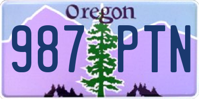 OR license plate 987PTN