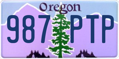 OR license plate 987PTP