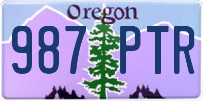 OR license plate 987PTR