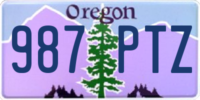 OR license plate 987PTZ