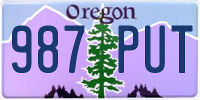 OR license plate 987PUT