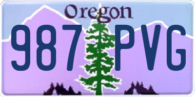 OR license plate 987PVG