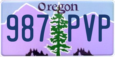 OR license plate 987PVP