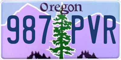 OR license plate 987PVR