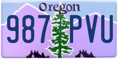 OR license plate 987PVU