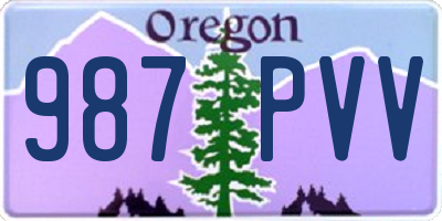 OR license plate 987PVV