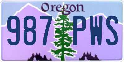 OR license plate 987PWS