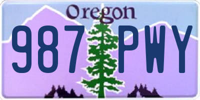 OR license plate 987PWY