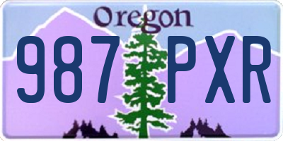 OR license plate 987PXR