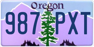 OR license plate 987PXT