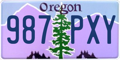 OR license plate 987PXY