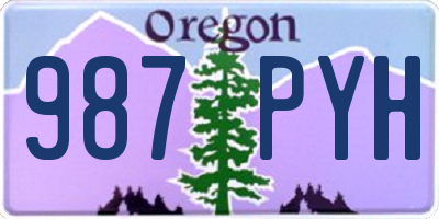 OR license plate 987PYH