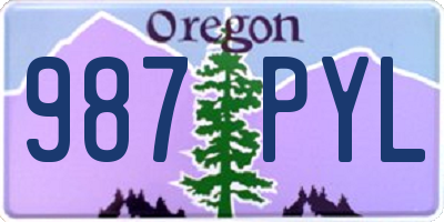 OR license plate 987PYL