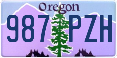 OR license plate 987PZH
