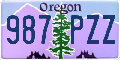 OR license plate 987PZZ