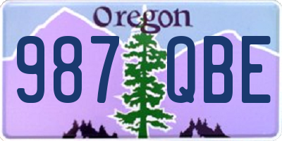 OR license plate 987QBE