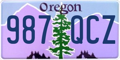 OR license plate 987QCZ