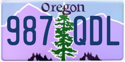 OR license plate 987QDL