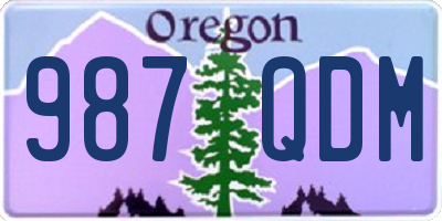 OR license plate 987QDM