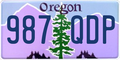 OR license plate 987QDP