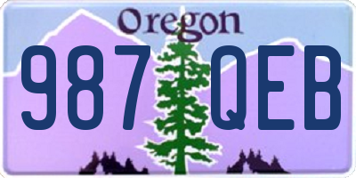 OR license plate 987QEB