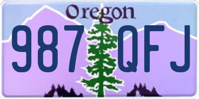 OR license plate 987QFJ