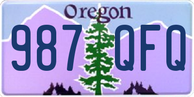 OR license plate 987QFQ