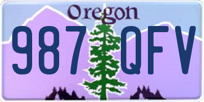 OR license plate 987QFV