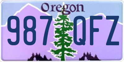 OR license plate 987QFZ