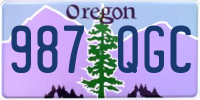 OR license plate 987QGC