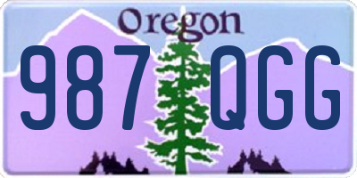 OR license plate 987QGG